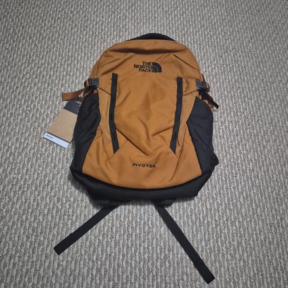 The North Face Pivoter Brown 19in Backpack FlexVent Laptop Compartment Daypack